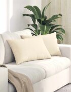 vidaXL Диван възглавници 2 pcs Крем 60 x 40 cm Кордюрова тъкан