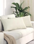 vidaXL Диван възглавници 2 pcs Крем 80 x 40 cm Кордюрова тъкан