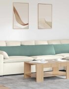 vidaXL Диван възглавници 2 pcs Морско зелено 200 x 40 см
