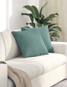vidaXL Диван възглавници 2 pcs Морско зелено 45 x 45 cm