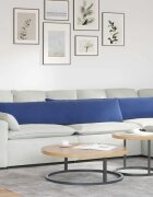 vidaXL Диван възглавници 2 pcs Полицейско синьо 200 x 40 см