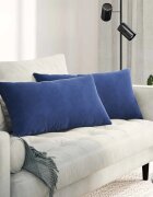 vidaXL Диван възглавници 2 pcs Полицейско синьо 80 x 40 cm
