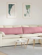 vidaXL Диван възглавници 2 pcs Розово 145 x 40 см Кордюрова тъкан