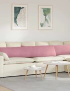 vidaXL Диван възглавници 2 pcs Розово 200 x 40 см Кордюрова тъкан