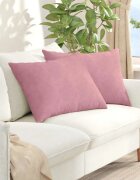 vidaXL Диван възглавници 2 pcs Розово 70 x 50 cm Кордюрова тъкан