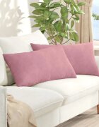 vidaXL Диван възглавници 2 pcs Розово 80 x 40 cm Кордюрова тъкан