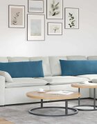 vidaXL Диван възглавници 2 pcs Синьо 120 x 40 cm Кордюрова тъкан