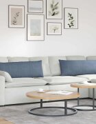 vidaXL Диван възглавници 2 pcs Синьо 120 x 40 cm Кордюрова тъкан