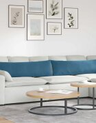 vidaXL Диван възглавници 2 pcs Синьо 145 x 40 см Кордюрова тъкан