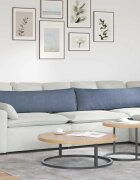 vidaXL Диван възглавници 2 pcs Синьо 145 x 40 см Кордюрова тъкан