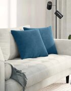 vidaXL Диван възглавници 2 pcs Синьо 45 x 45 cm Кордюрова тъкан