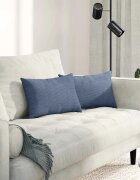 vidaXL Диван възглавници 2 pcs Синьо 50 x 30 cm Кордюрова тъкан