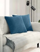 vidaXL Диван възглавници 2 pcs Синьо 50 x 50 cm Кордюрова тъкан