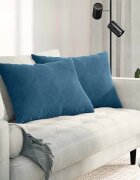 vidaXL Диван възглавници 2 pcs Синьо 70 x 50 cm Кордюрова тъкан