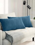 vidaXL Диван възглавници 2 pcs Синьо 80 x 40 cm Кордюрова тъкан