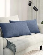 vidaXL Диван възглавници 2 pcs Синьо 80 x 40 cm Кордюрова тъкан