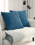 vidaXL Диван възглавници 2 pcs Синьо 80 x 80 cm Кордюрова тъкан