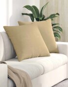 vidaXL Диван възглавници 2 pcs Сивозелен 80 x 80 cm Кордюрова тъкан