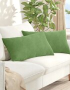 vidaXL Диван възглавници 2 pcs Светло зелено 80 x 40 cm