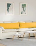 vidaXL Диван възглавници 2 pcs Светло жълто 145 x 40 см