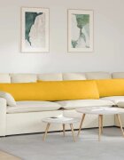vidaXL Диван възглавници 2 pcs Светло жълто 200 x 40 см