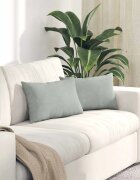 vidaXL Диван възглавници 2 pcs Светлосиво 50 x 30 cm Кордюрова тъкан