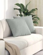 vidaXL Диван възглавници 2 pcs Светлосиво 50 x 50 cm Кордюрова тъкан