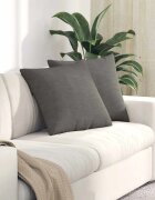 vidaXL Диван възглавници 2 pcs Светлосиво 50 x 50 cm Кордюрова тъкан