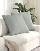 vidaXL Диван възглавници 2 pcs Светлосиво 60 x 60 cm Кордюрова тъкан