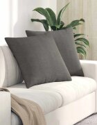 vidaXL Диван възглавници 2 pcs Светлосиво 60 x 60 cm Кордюрова тъкан