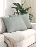 vidaXL Диван възглавници 2 pcs Светлосиво 70 x 50 cm Кордюрова тъкан
