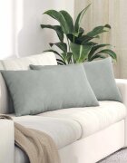 vidaXL Диван възглавници 2 pcs Светлосиво 80 x 40 cm Кордюрова тъкан