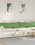 vidaXL Диван възглавници 2 pcs Светлозелен 145 x 40 см Кордюрова тъкан