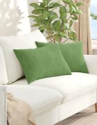 vidaXL Диван възглавници 2 pcs Светлозелен 60 x 40 cm Кордюрова тъкан