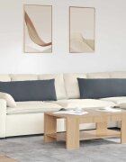 vidaXL Диван възглавници 2 pcs Тъмен сив 120 x 40 cm Кордюрова тъкан