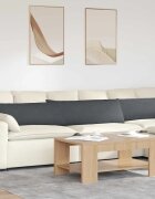 vidaXL Диван възглавници 2 pcs Тъмен сив 200 x 40 см Кордюрова тъкан