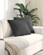 vidaXL Диван възглавници 2 pcs Тъмен сив 45 x 45 cm Кордюрова тъкан