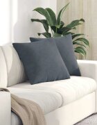 vidaXL Диван възглавници 2 pcs Тъмен сив 50 x 50 cm Кордюрова тъкан