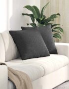 vidaXL Диван възглавници 2 pcs Тъмен сив 50 x 50 cm Кордюрова тъкан
