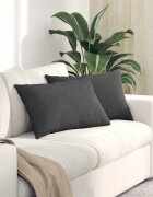 vidaXL Диван възглавници 2 pcs Тъмен сив 60 x 40 cm Кордюрова тъкан