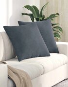 vidaXL Диван възглавници 2 pcs Тъмен сив 60 x 60 cm Кордюрова тъкан