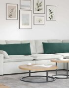 vidaXL Диван възглавници 2 pcs Тъмен зелен 120 x 40 cm Кордюрова тъкан