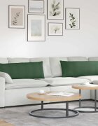 vidaXL Диван възглавници 2 pcs Тъмен зелен 120 x 40 cm Кордюрова тъкан
