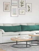 vidaXL Диван възглавници 2 pcs Тъмен зелен 145 x 40 см Кордюрова тъкан