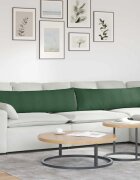 vidaXL Диван възглавници 2 pcs Тъмен зелен 145 x 40 см Кордюрова тъкан