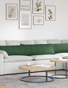 vidaXL Диван възглавници 2 pcs Тъмен зелен 200 x 40 см Кордюрова тъкан