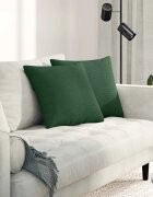 vidaXL Диван възглавници 2 pcs Тъмен зелен 45 x 45 cm Кордюрова тъкан