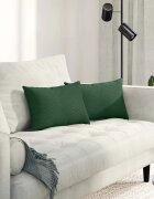 vidaXL Диван възглавници 2 pcs Тъмен зелен 50 x 30 cm Кордюрова тъкан