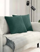 vidaXL Диван възглавници 2 pcs Тъмен зелен 50 x 50 cm Кордюрова тъкан