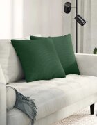 vidaXL Диван възглавници 2 pcs Тъмен зелен 50 x 50 cm Кордюрова тъкан